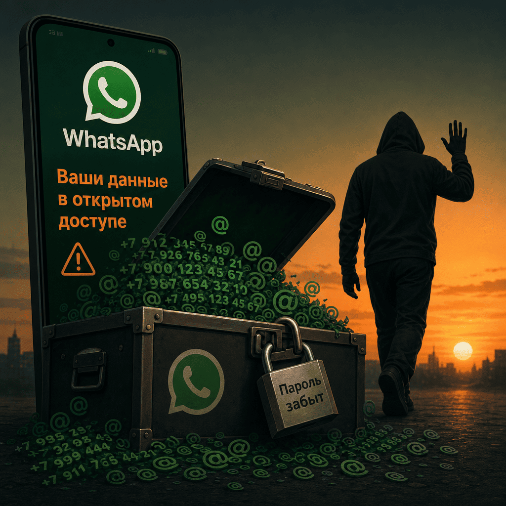 Прощальный подарок хакера: 10 миллионов российских номеров WhatsApp и забытый пароль от архива